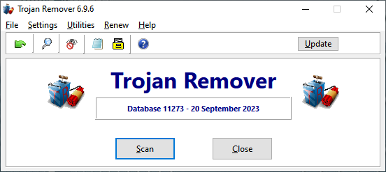 Trojan Remover Main Program Screenshot