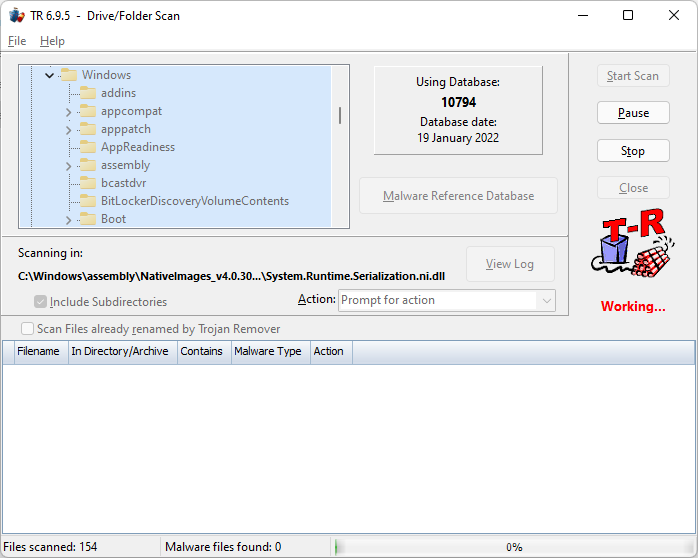 Trojan Remover Drive Scan Screenshot